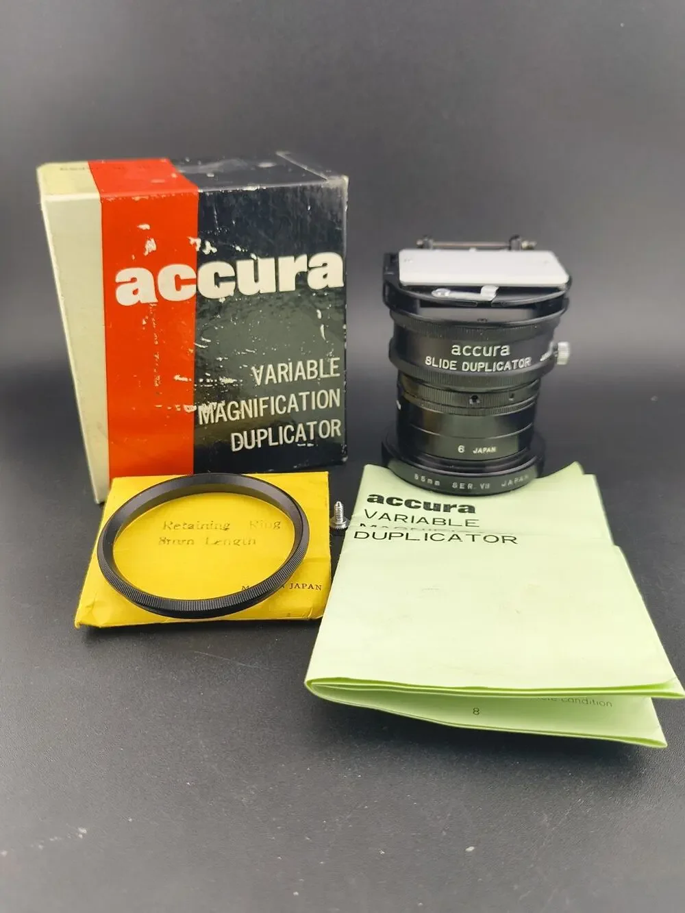 Vintage Accura Variable Magnification Slide Duplicator - Boxed w/ Manual